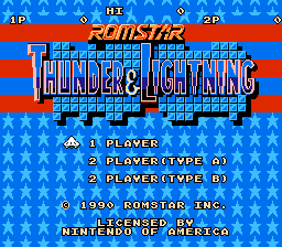 Thunder & Lightning title screenshot